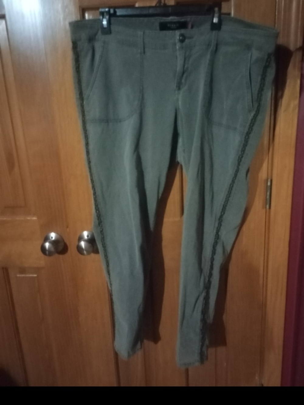 torrid Olive Green Skinny Jeans with Side Trim